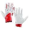 Grip Boost Stealth Solid Color Football Gloves Pro Elite — White/Red