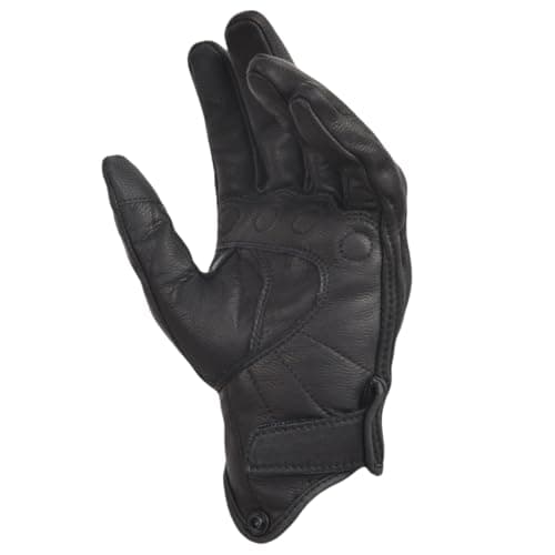 Men's Touchscreen Leather Motorcycle Gloves Black Protection Riding Biker Gloves