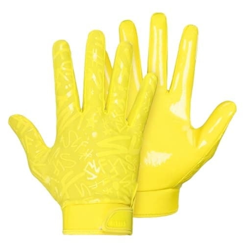 Sticky Football Gloves for Receivers — Hue Lemon Yellow