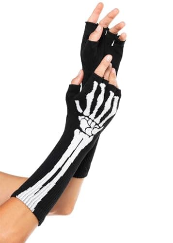 Leg Avenue Women's Fashionable Skeleton Fingerless Gloves