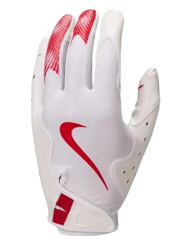 Nike Vapor Jet 8.0 Football Gloves - Ultimate Grip and Support — WHITE | WHITE | RED