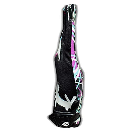 Tacky Grip Jester Cross Eyes Football Gloves - Adult & Youth Sizes