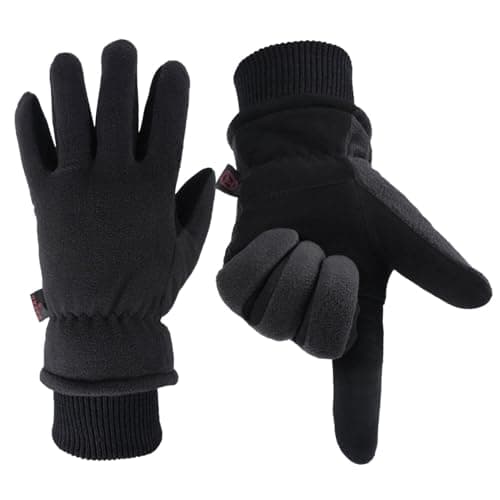 OZERO Deerskin Leather Winter Gloves -30°F Windproof & Water-resistant