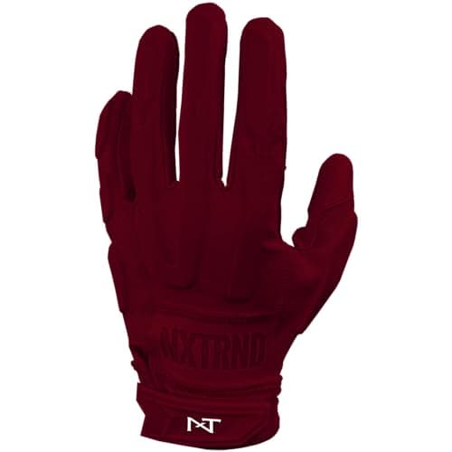 Nxtrnd G3 Pro Padded Football Gloves — Maroon