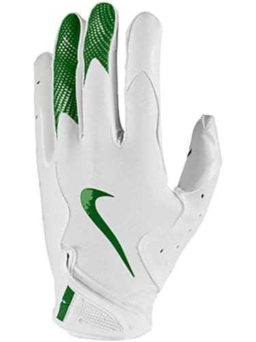 Nike Vapor Jet 8.0 Football Gloves - Ultimate Grip and Support — WHITE | WHITE | GREEN