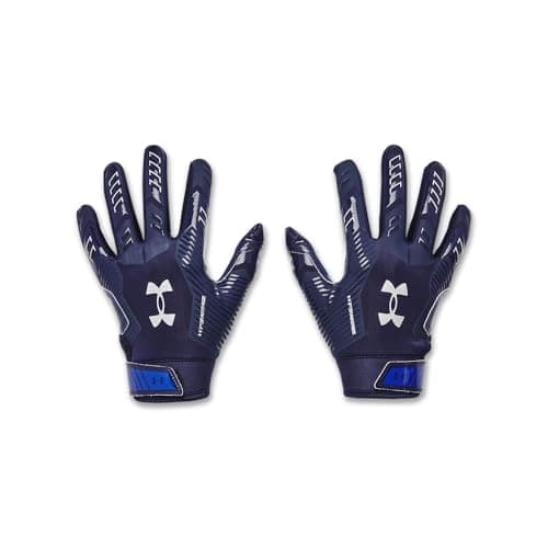 Under Armour Boys F9 Nitro Football Gloves — (410) Midnight Navy / Cobalt Legacy / Metallic Silver