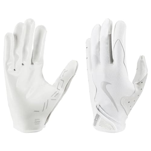 Nike Vapor Jet 8.0 Football Gloves - Ultimate Grip and Support — WHITE | WHITE | PLATINUM