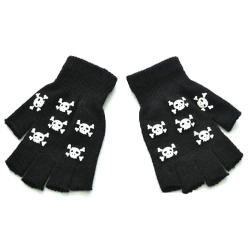 Jiuhong Halloween Luminous Skeleton Gloves for Men and Women — Skulls
