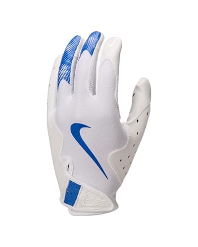 Nike Vapor Jet 8.0 Football Gloves - Ultimate Grip and Support — WHITE | WHITE | ROYAL