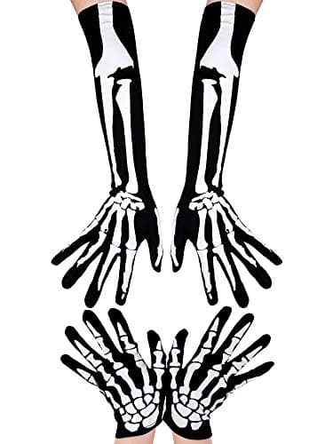 Boao Halloween Skeleton Gloves for Cosplay Party Props