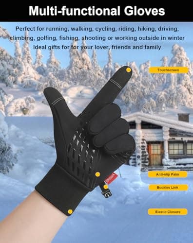 SUJAYU Touch Screen Winter Gloves for Men & Women - Running, Cycling, Driving, Waterproof
