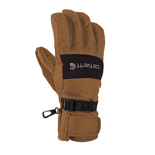 Carhartt Men's W.B. Waterproof Windproof Insulated Work Glove — Brown/Black