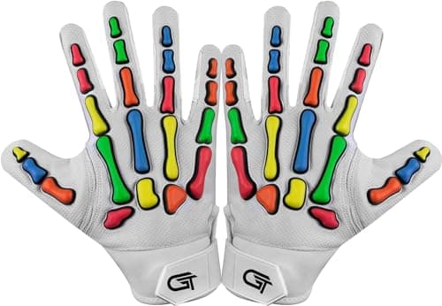 Glorious Traders Wide Receiver Football Gloves for Adults & Boys Super Sticky Grip Palms