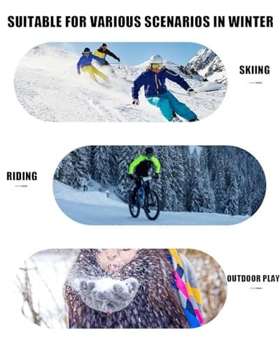 RIGWARL Winter Ski Mittens Men & Women Waterproof Warm Lining Gloves