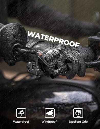 KEMIMOTO Winter Riding Gloves, Rainproof Touchscreen Compatible for ATV, UTV, Snowmobile
