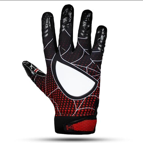 Pro Elite Football Gloves - Super Sticky Tacky Grip, Skin-Tight Receiver Gloves - Men's Sizes
