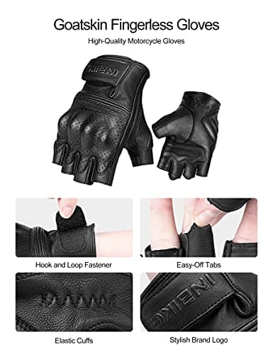 INBIKE Summer Breathable Goat Leather Motorcycle Gloves