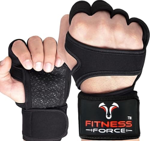 FITNESS FORCE Ventilated Wrist Support Gloves for Workouts Weightlifting & Cross Training