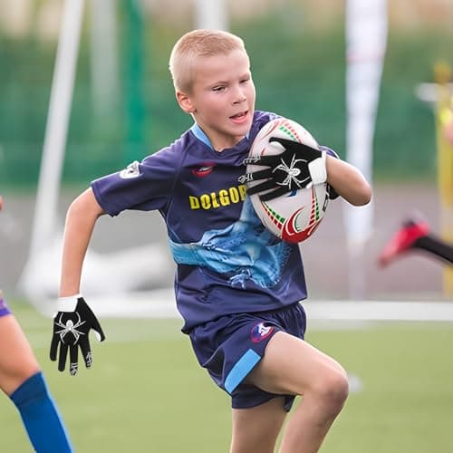 Youth Football Silicone Grip Gloves for Kids: Enhance Ball Control