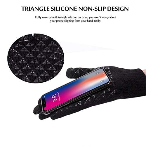 TRENDOUX Winter Gloves for Men & Women - Touch Screen Warm Knit Gloves for Cold Weather