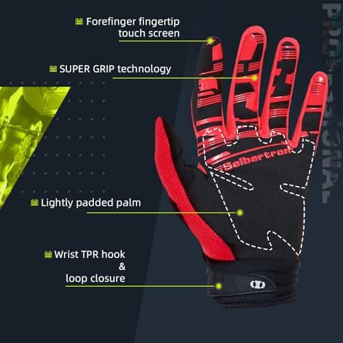 Seibertron Full Finger Motocross Racing Gloves Touch Recognition