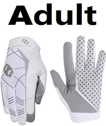Seibertron Pro 3.0 Elite Ultra-Stick Sports Glove Football Gloves — White