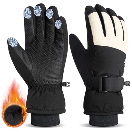 RIGWARL 10℉ Kids Ski Gloves, Waterproof & Windproof for Snowboarding Sledding