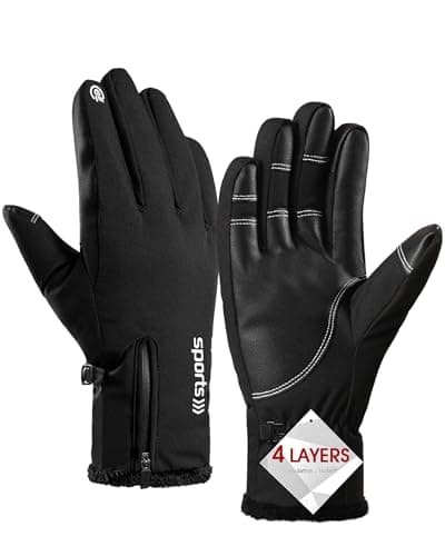 Pleneal Winter Ski Gloves Windproof Waterproof Touchscreen Anti-Slip Warm
