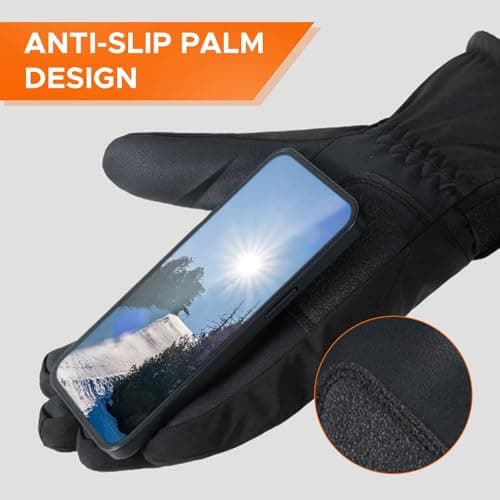 X W EI UNION Winter Warm Touchscreen Gloves Men Women Waterproof Windproof Cold Weather Outdoor Sports
