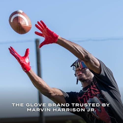 CUTTERS Game Day Football Receiver Gloves with Silicone Grip & Support