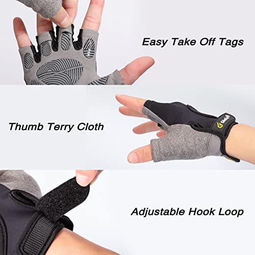 Lightweight Breathable Fingerless Gym Gloves for Workout