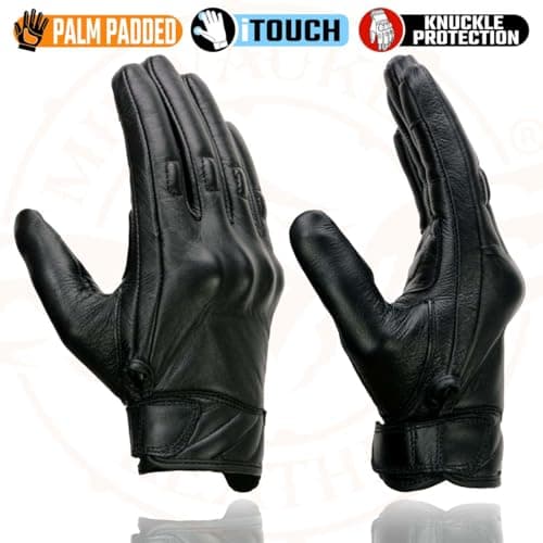 Milwaukee Men's Black i-Touch Gel Palm Motorcycle Gloves