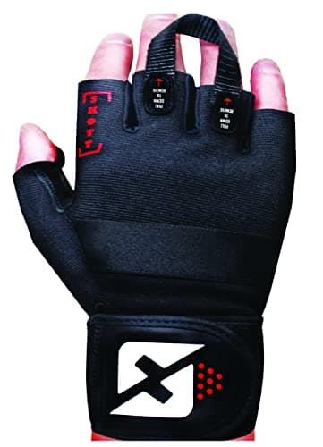 Skott Evo 2 Weightlifting Gloves with Wrist Support-Double Stitching for Durability — Black