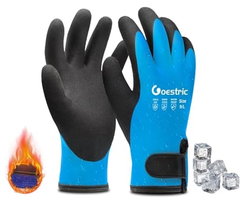 GOESTRIC Winter Work Gloves, 100% Waterproof & Grippy for Men & Women