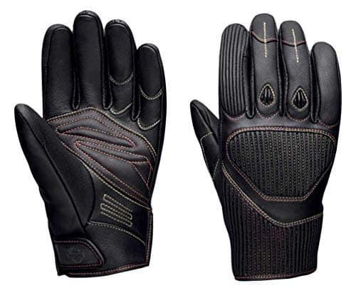 Harley-Davidson Men's Black Full-Finger Goatskin Gloves 98120-20VM