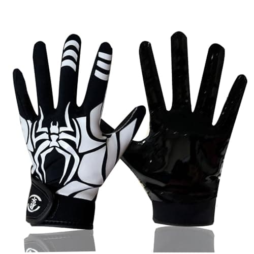 Youth Football Silicone Grip Gloves for Kids: Enhance Ball Control — BZZ-White