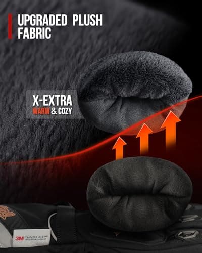 BORLENI Warm Winter Waterproof Motorcycle Gloves for Men & Women