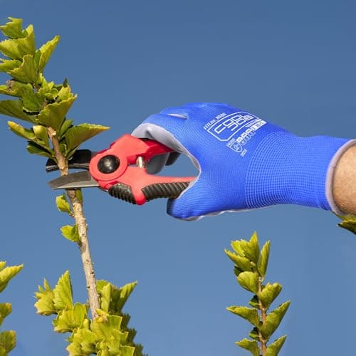 COOLJOB Heavy-Duty Nitrile Gloves with Grip, Oil Resistant, Large, Gray Blue for Men