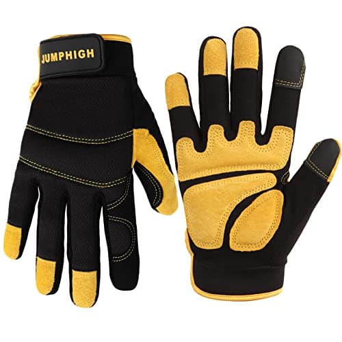 Men's Utility Work Gloves for Construction, Warehouse, and Truck Driving.