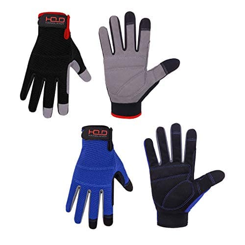 HANDLANDY Touch Screen Utility Gloves for Men & Women — Black&blue