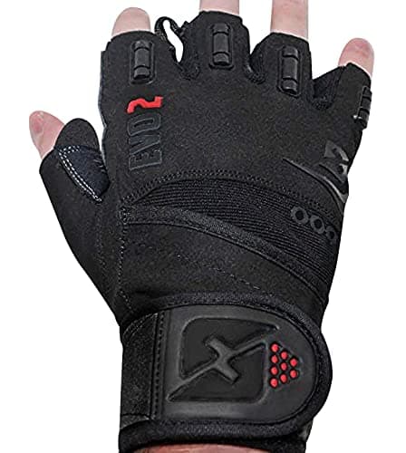 Skott Evo 2 Weightlifting Gloves with Wrist Support-Double Stitching for Durability