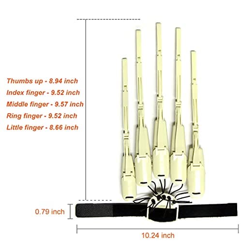 Thafikzi Halloween Devil Claws Gloves with Skull Fingers for Flexible Cosplay