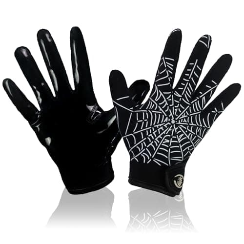 Youth Football Silicone Grip Gloves for Kids: Enhance Ball Control — ZZW-Black