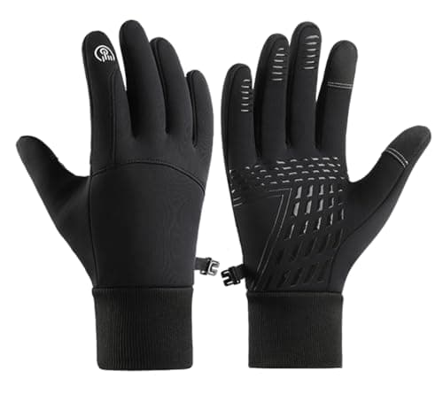 SUJAYU Touch Screen Winter Gloves for Men & Women - Running, Cycling, Driving, Waterproof — Black