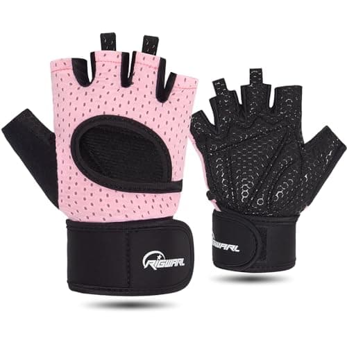 Workout Gloves for Men & Women with Full Palm Protection — PinkAS