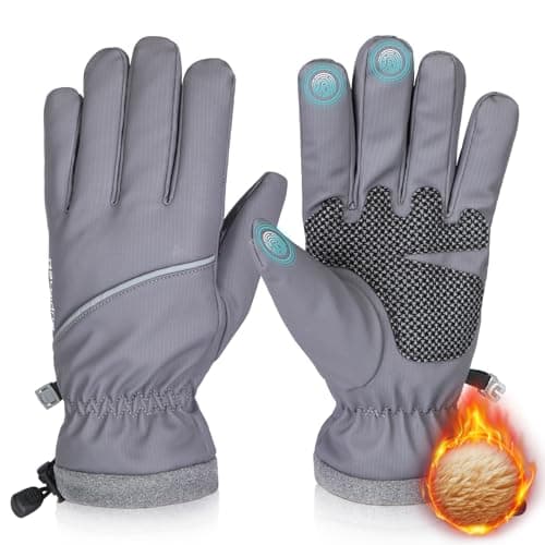 Rsebly Winter Gloves: Waterproof, Windproof, Touch Screen, Thermal Warm for Men and Women — Grey