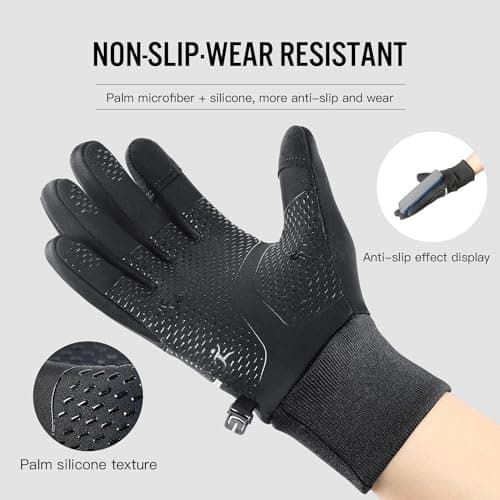 KynciLOR Thermal Winter Gloves with Touchscreen for Men and Women Anti-Slip Grip
