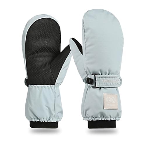 RIGWARL Winter Waterproof Kids Mittens Light Blue