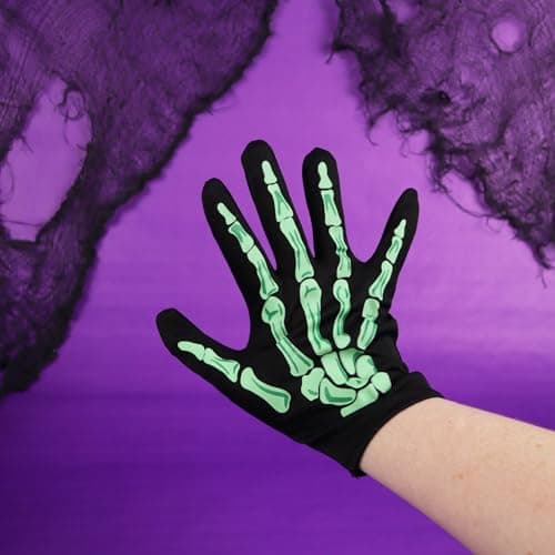 Needzo Halloween Skeleton & Monster Gloves Set, Hand Warmers, 3 Items
