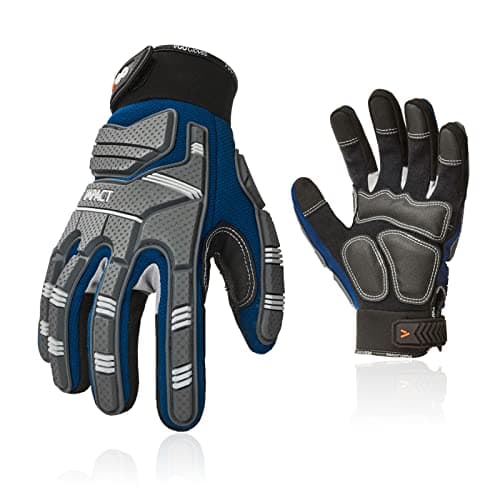 Vgo 3-Pairs Heavy Duty Synthetic Leather Mechanic Gloves, Size L, Black — Blue Gray(pro Version)